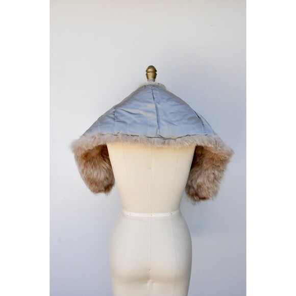 Vintage Arctic Fox Fur Stole Collar Shawl Shrug Cape - 50s 60s - Picture 10 of 10